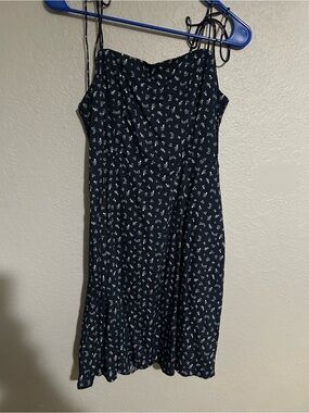 Old Navy Navy Blue Floral Midi Sundress